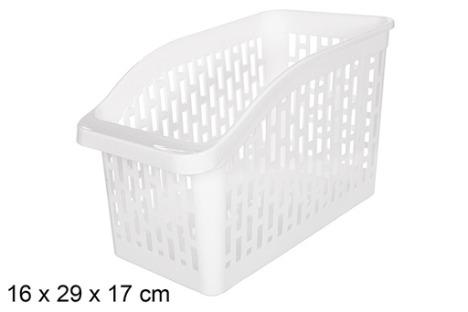 [119491] Organisateur en plastique blanc Jumbo 16x29 cm