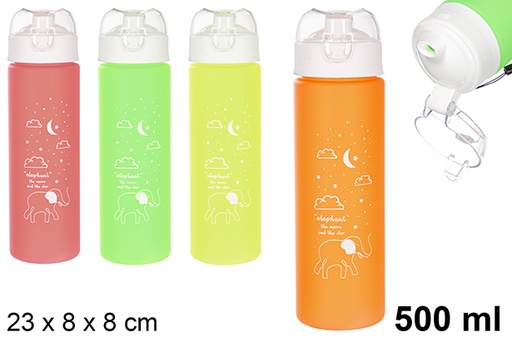 [119502] Plastic neon water bottle 500 ml