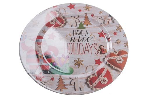 [119507]  Have a nice Holiday under plastic plate 33 cm