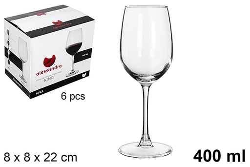 [119525] Calice in vetro da vino King 400 ml