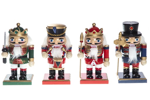 [119532] Assorted wooden nutcracker 16 cm