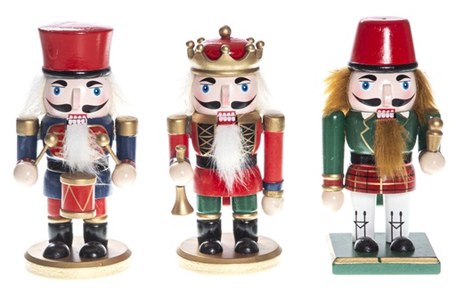 [119533] Assorted wooden nutcracker 18 cm