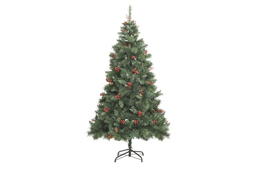 [119607] Albero di Natale con pigne, bacche e fiori 60 cm