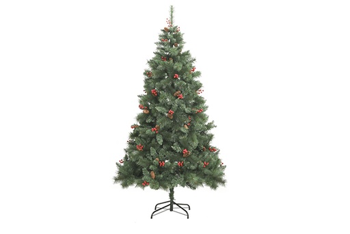 [119616] Albero di Natale con pigne, bacche e fiori 60 cm