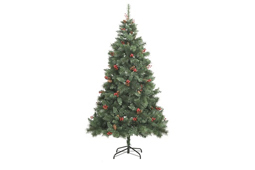 [119617] Albero di Natale con palline, bacche e pigne 60 cm 