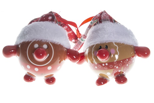 [119659] Palla in PVC biscotto di pan di zenzero con tappo 8 cm