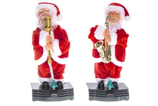 [119667]  Babbo Natale con musica e movimento assortito 23 cm