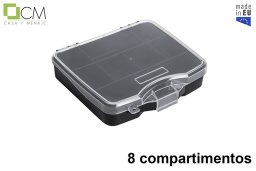 [119682] Plastic tool box with 8 compartments