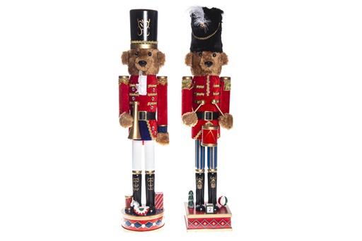 [119699] Wooden bear nutcracker assorted model 60 cm