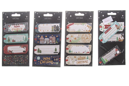 [119786] Christmas gift stickers assorted 4 pieces