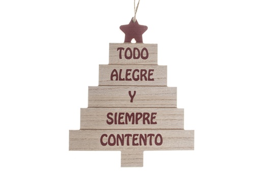 [119925] Ciondolo per albero di Natale in legno naturale 23x20 cm