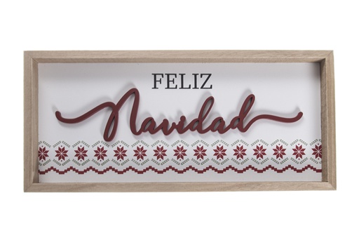 [119928] Feliz Navidad ciondolo in legno 33x15 cm