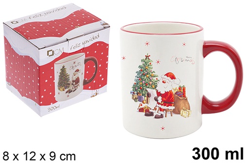 [120005] Ceramic Christmas mug decorated with Santa Claus 300 ml