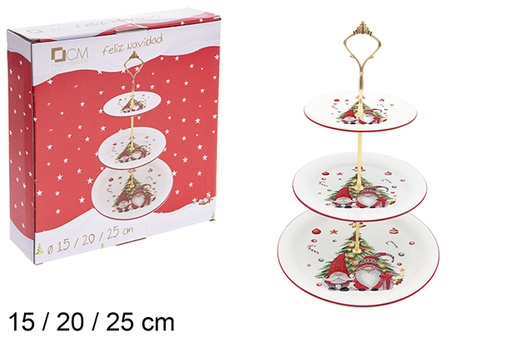 [120152] Ceramic Christmas fruit bowl 15/20/25 cm