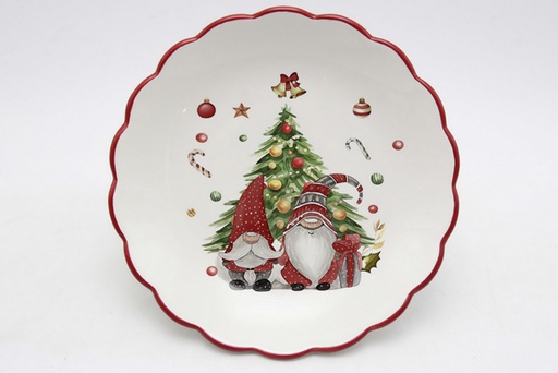 [120163] Christmas ceramic tray 25 cm