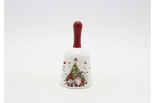 [120167] Ceramic Christmas bell 7x13,5 cm