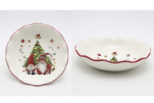 [120178] Christmas ceramic plate 18 cm 