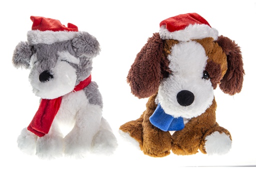 [120228] Peluche perro Navidad modelos surtidos 28 cm