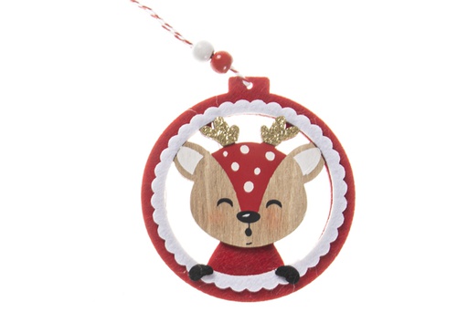 [120229] Christmas deer pendant 11 cm