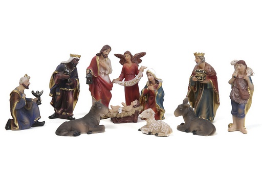 [120337] Nativity set 11 pieces 9 cm