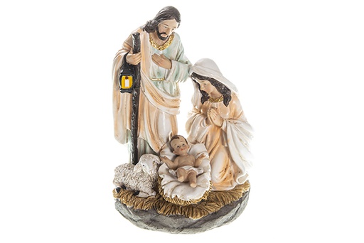 [120353] Resin Nativity set 3 pieces with base 15 cm