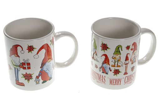 [120426] Taza de cerámica decoración de Navidad surtida 9,5x8 cm