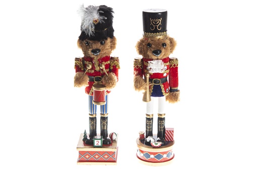 [120428] Wooden dog nutcracker 2 assorted models 28 cm