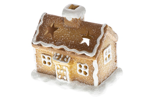 [120537] Gingerbread house lamp holder 10x7,5 cm