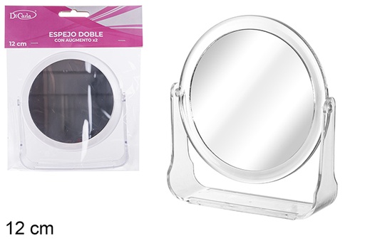 [120715] Double mirror with round magnification 12 cm