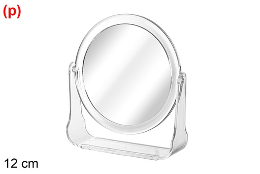 [120715] Double mirror with round magnification 12 cm