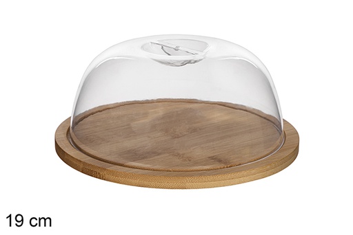 [120728] Round bamboo cheese bowl 19 cm