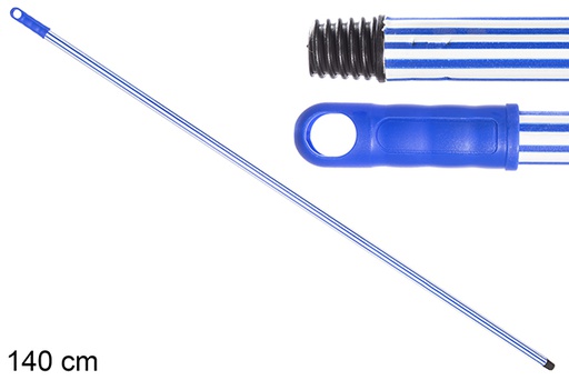 [120746] Bâton souple rayé bleu et blanc 140 cm