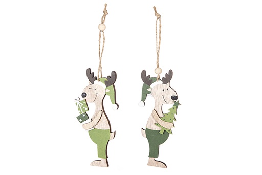 [120752] Pendentif en bois de renne assorti 13 cm