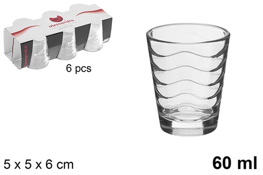 [120785] Pack 6 Venecia shot glasses 60 ml