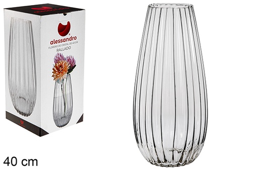 [120791] Grated glass vase 40 cm