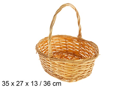 [120808] Honey oval wicker basket 35x27x13 cm