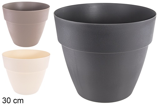 [120870] Plastic pot assorted colors 30 cm
