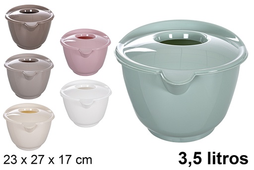 [120879] Plastic mixing bowl with lid 3,5 l.