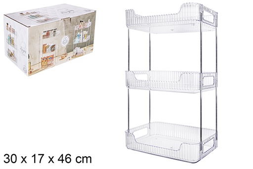 [120895] Organizer 3 shelves white 30x17x46 cm