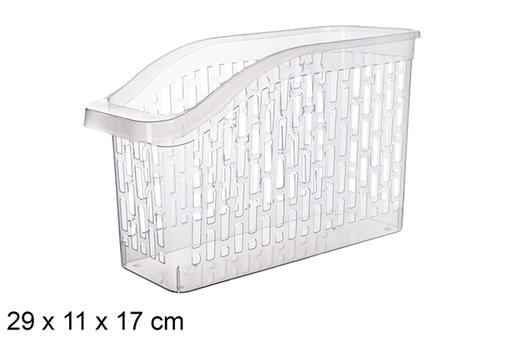 [120900] Organisateur de rangement en plastique transparent 29x11x17 cm