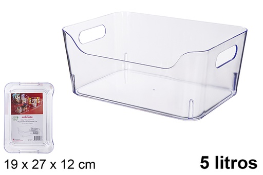 [120922] Transparent plastic organizing basket 5 l.