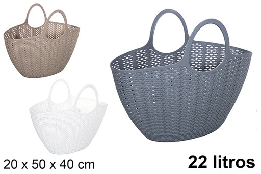 [120940] Bolso plástico colores surtidos 22 l.