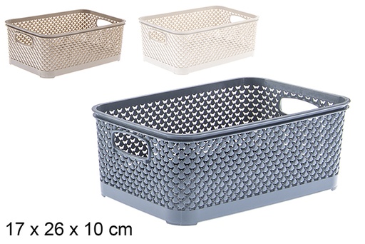 [120958] Diamond organizing plastic basket