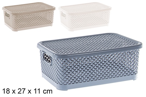 [120959] Scatola organizer in plastica con coperchio Diamond