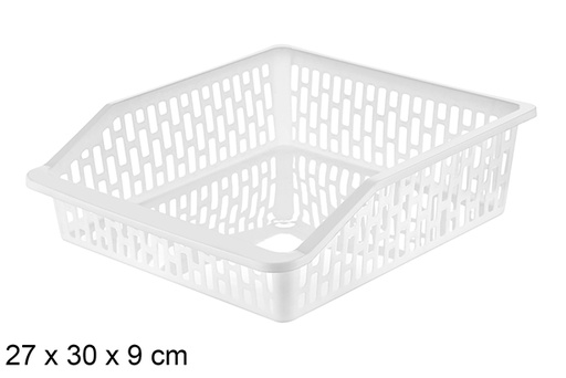 [120962] Bandeja plástico blanca organizadora Tidy XXL