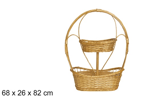 [120969] Double honey baskets Christmas decoration