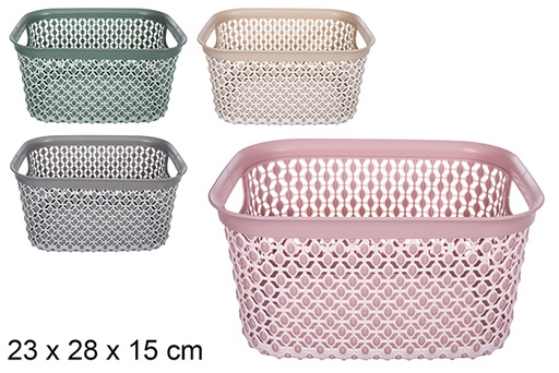 [120975] Plastic organizing basket 23x28 cm