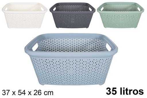 [120978] Panier à linge en plastique 35 l.