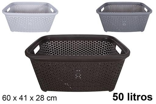 [120979] Plastic laundry basket 50 l.