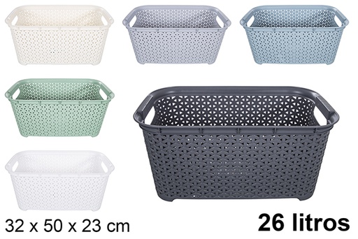 [120980] Plastic laundry basket 26 l.